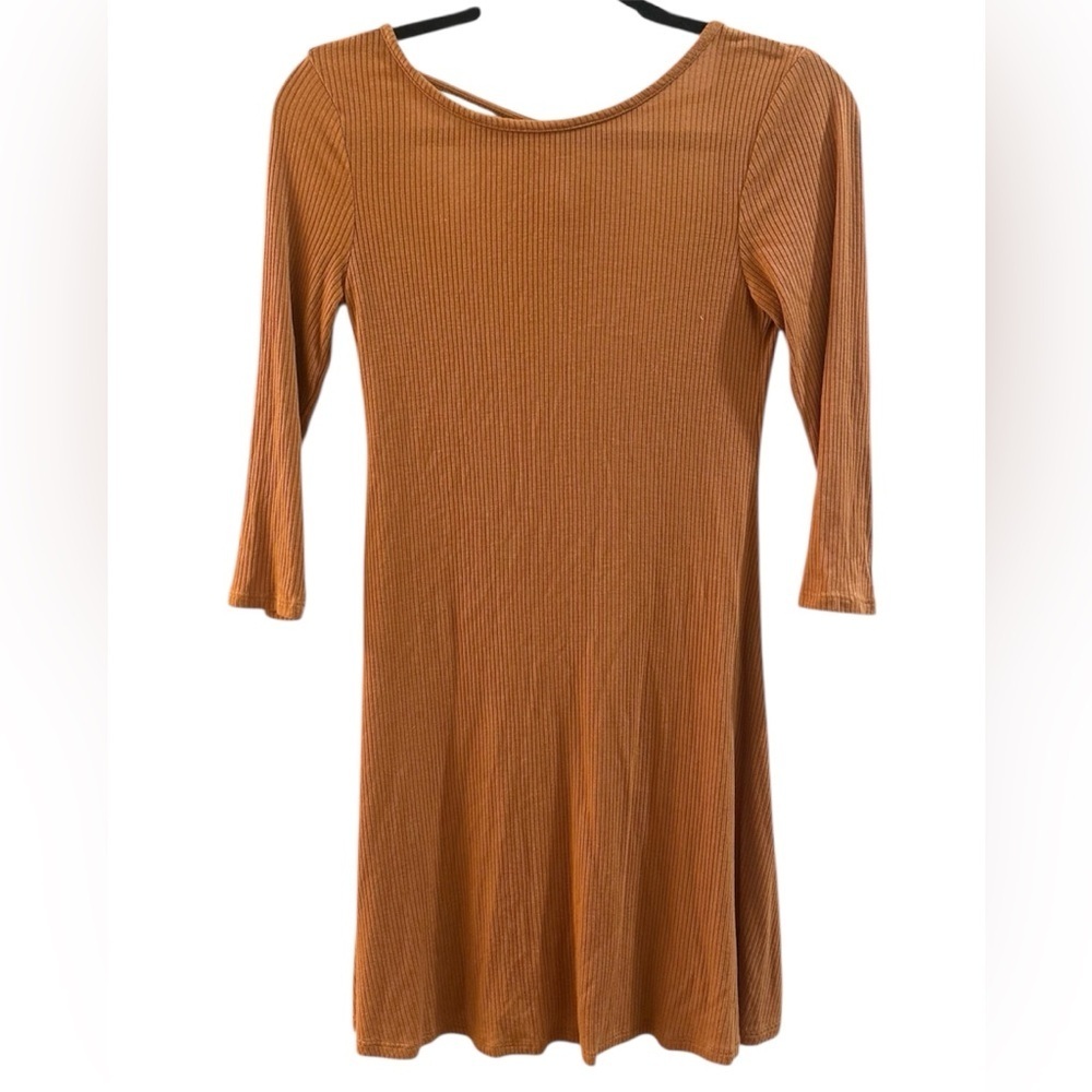 Womens Burnt Orange Open Back A Line Dress in Size Small